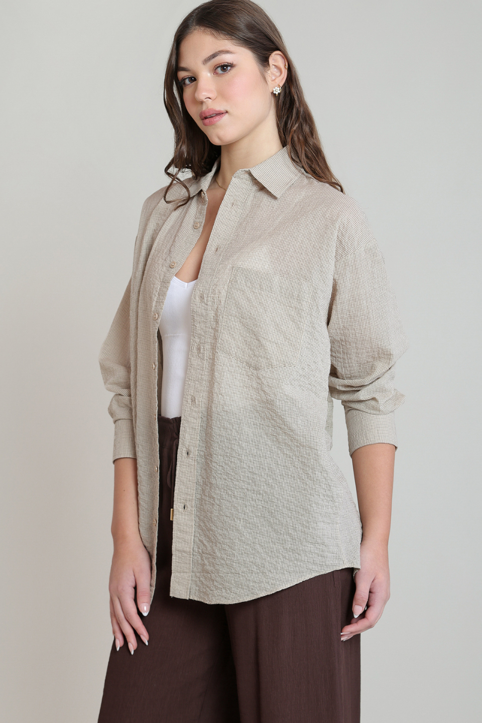 Dex Sadie Oversized Textured Shirt