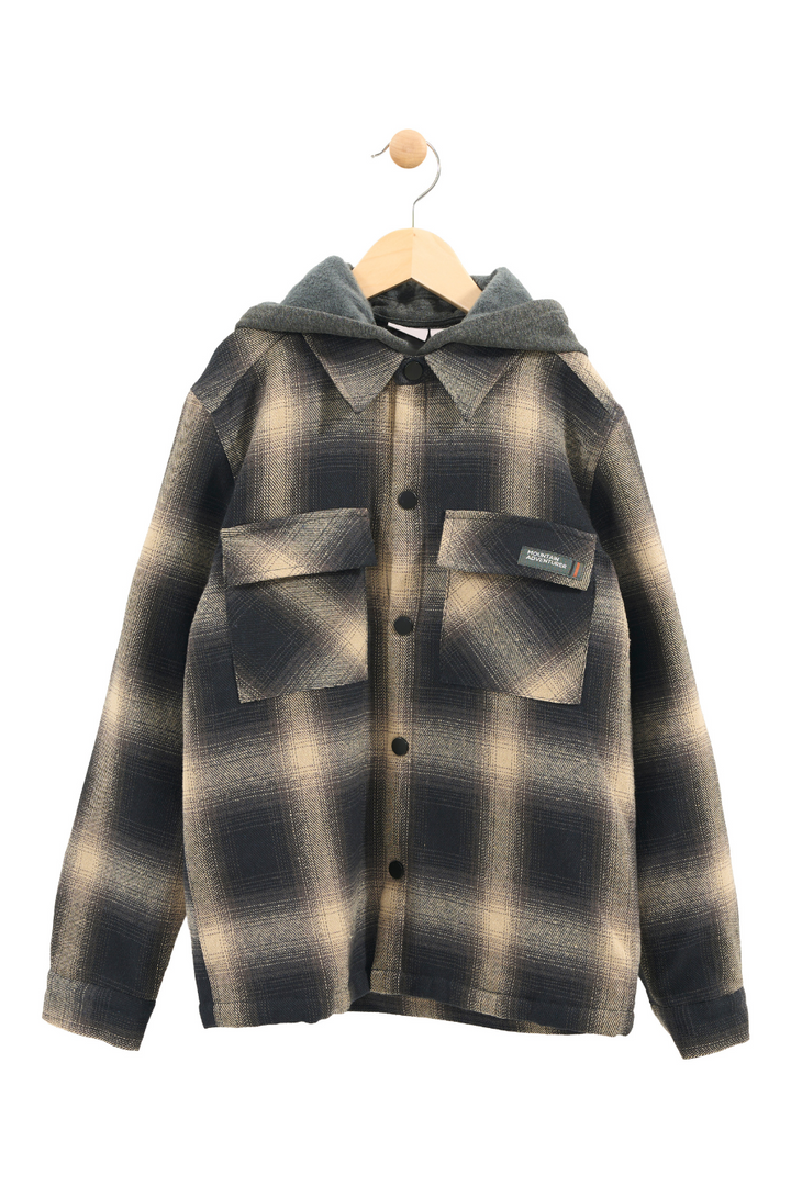 Khaki Hooded Shacket