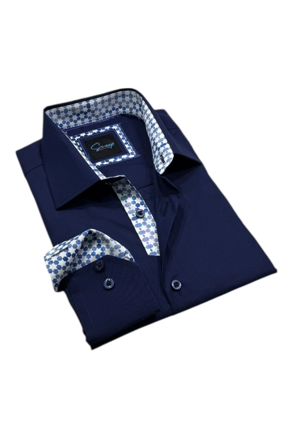 Scoop Bamboo Contrast Trim Dress Shirt