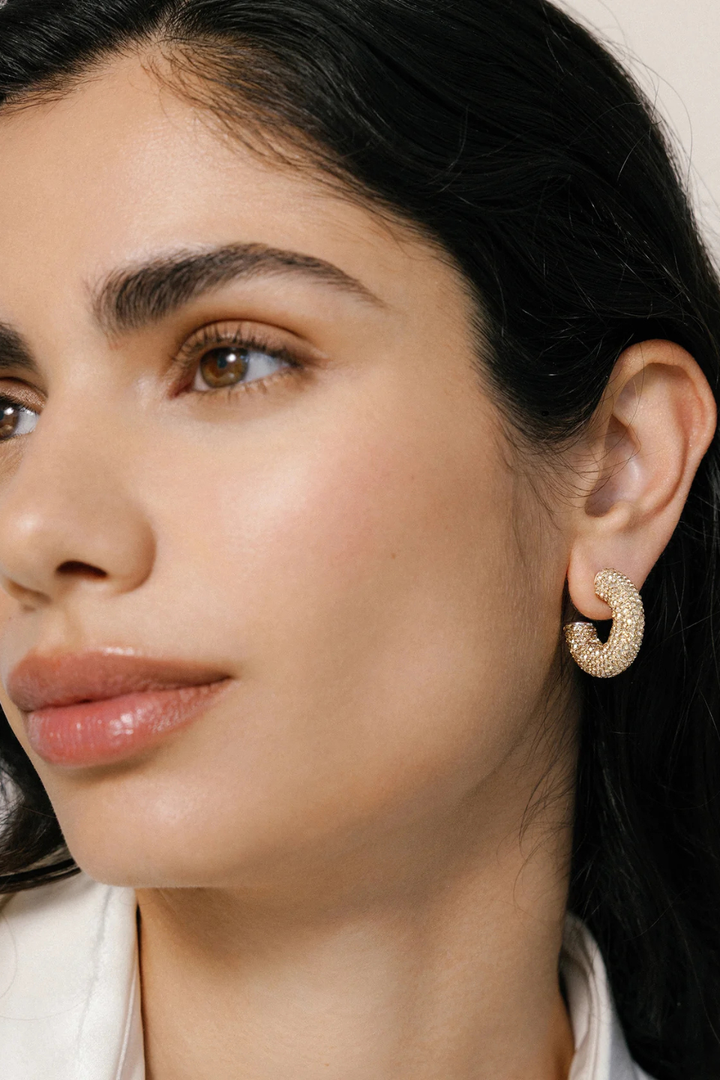 HILLBERG &amp; BERK Sparkle Chunky Hoops