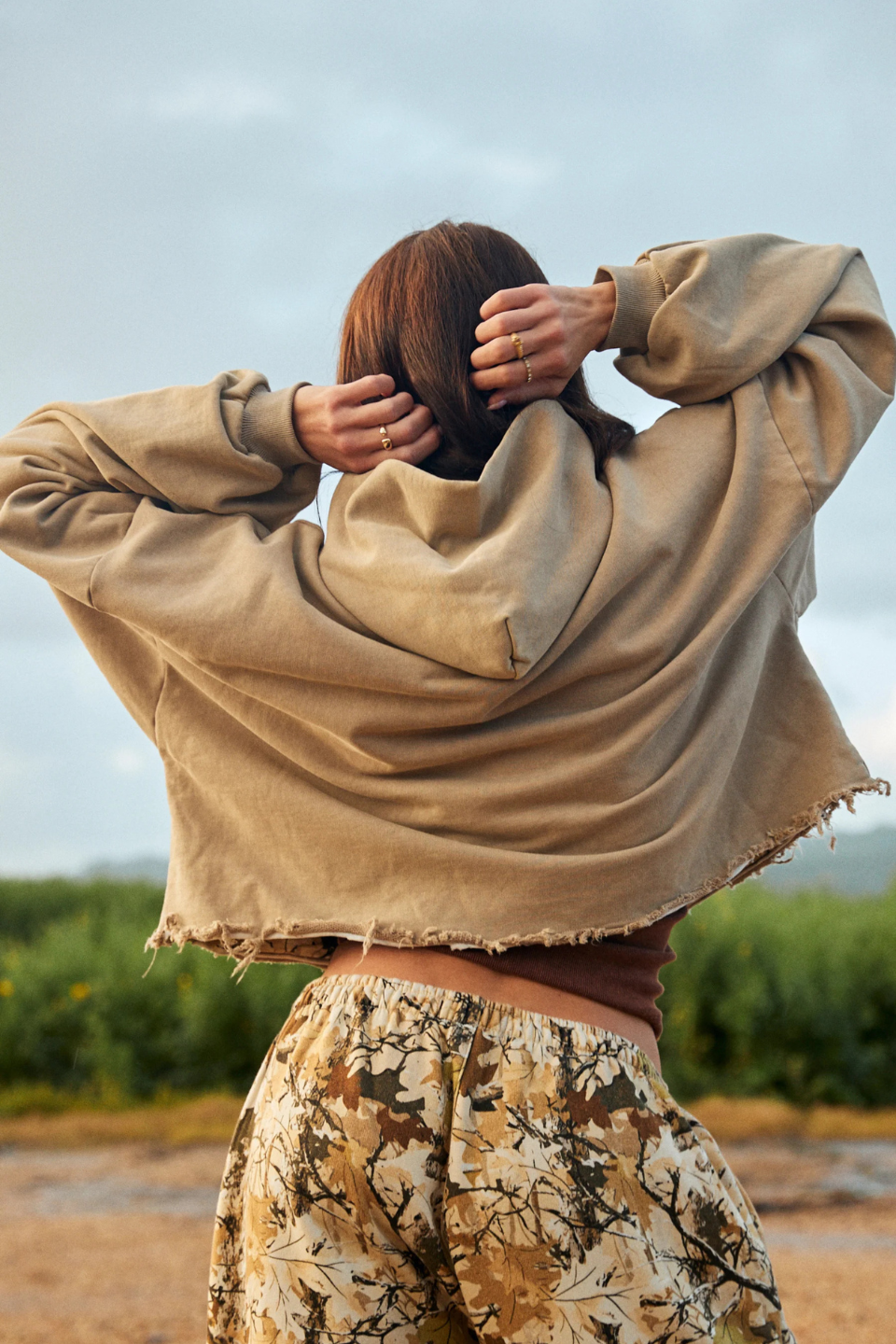 SABBI THE TREES COMPANY CROP HOODIE