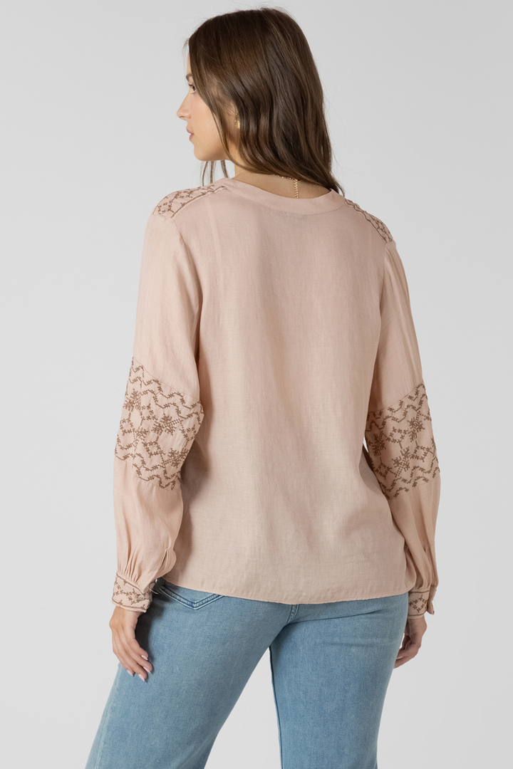 Dex Calla Embroidered Blouse - Hot Peppers Clothing