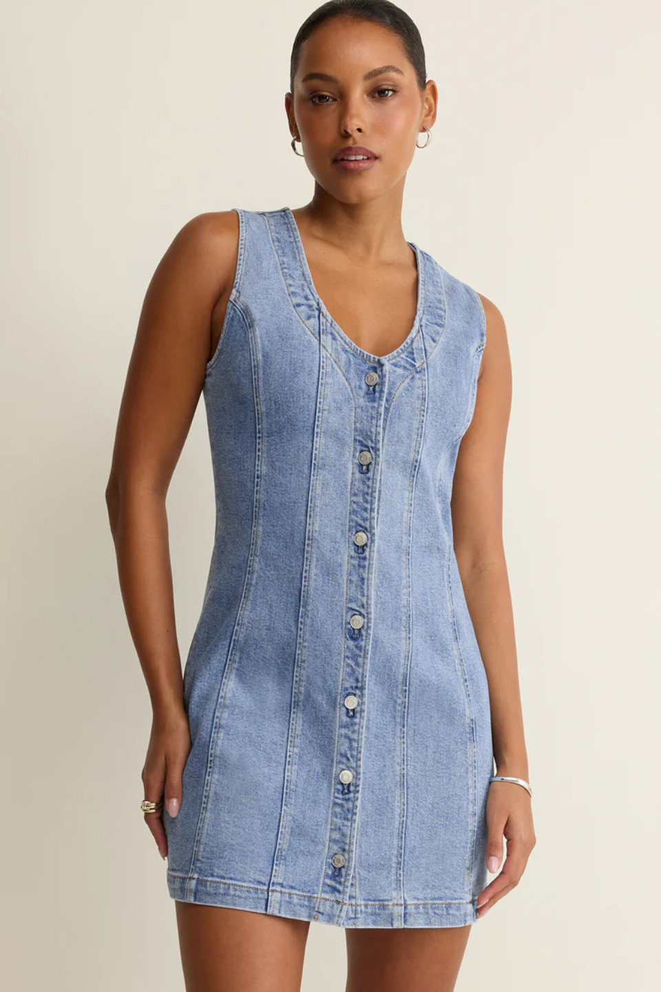 Z Supply Jolie Denim Mini Dress Z SUPPLY