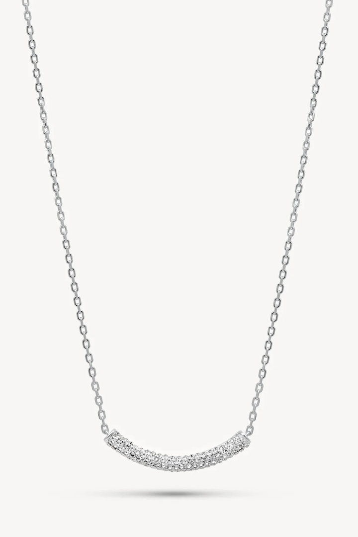 Sparkle Bar Necklace in White