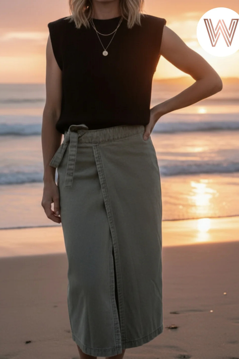 WESLYNN COLLECTIVE Jade Denim Wrap Skirt WESLYNN COLLECTIVE