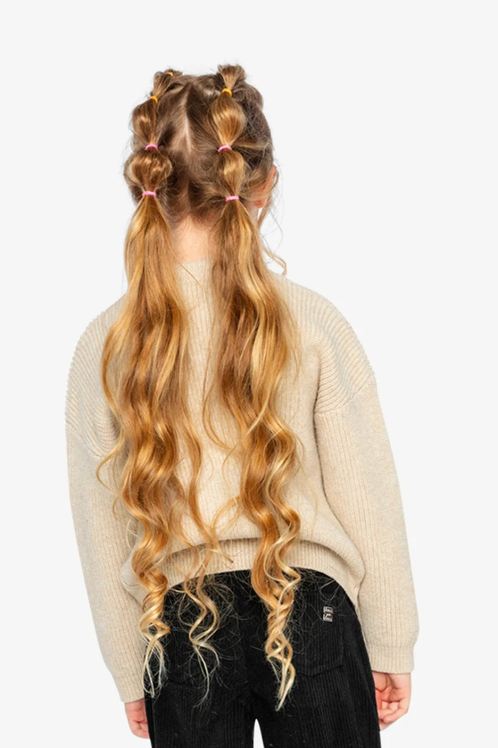 Deux Par Deux Sweater With Bow Beige