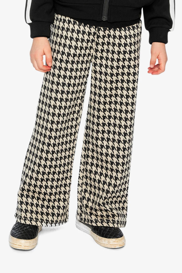Deux Par Deux Flare Houndstooth Pants