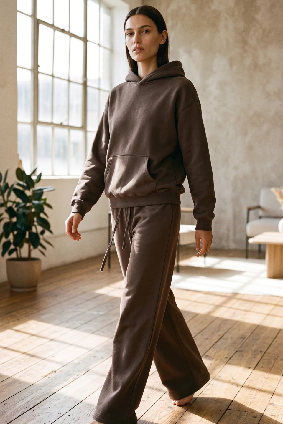 Priv Linden Relaxed Fleece Pullover Hoodie