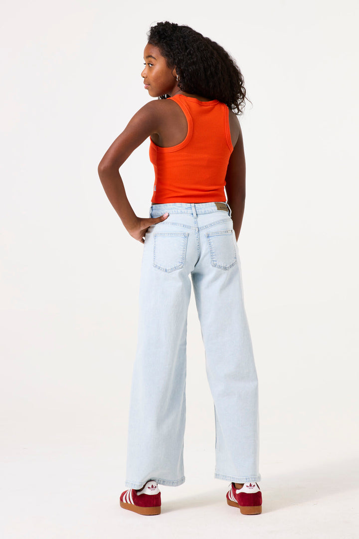 Wide Leg Jeans | Bleached