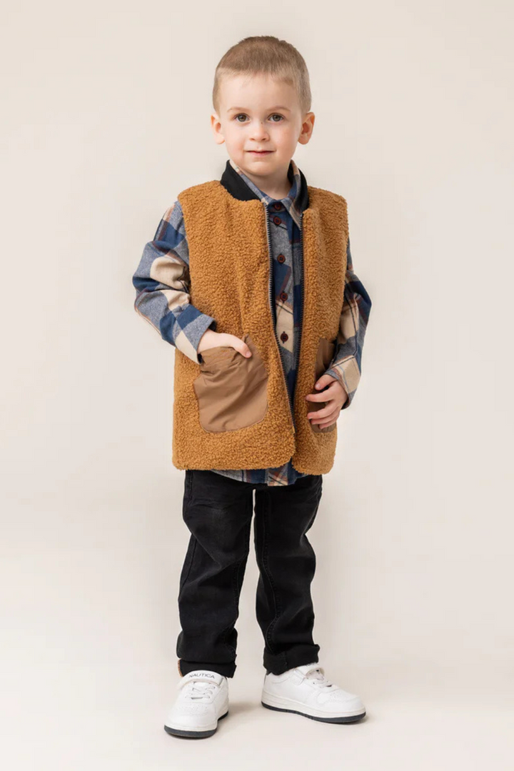 Black Reversible Quilted Vest