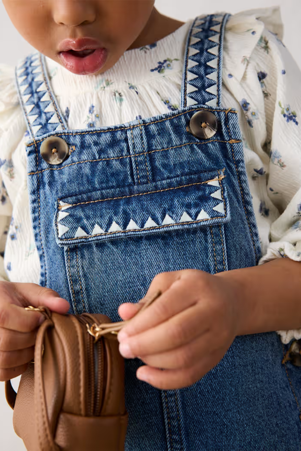 Mayoral Girls Embroidered Overall Skirt