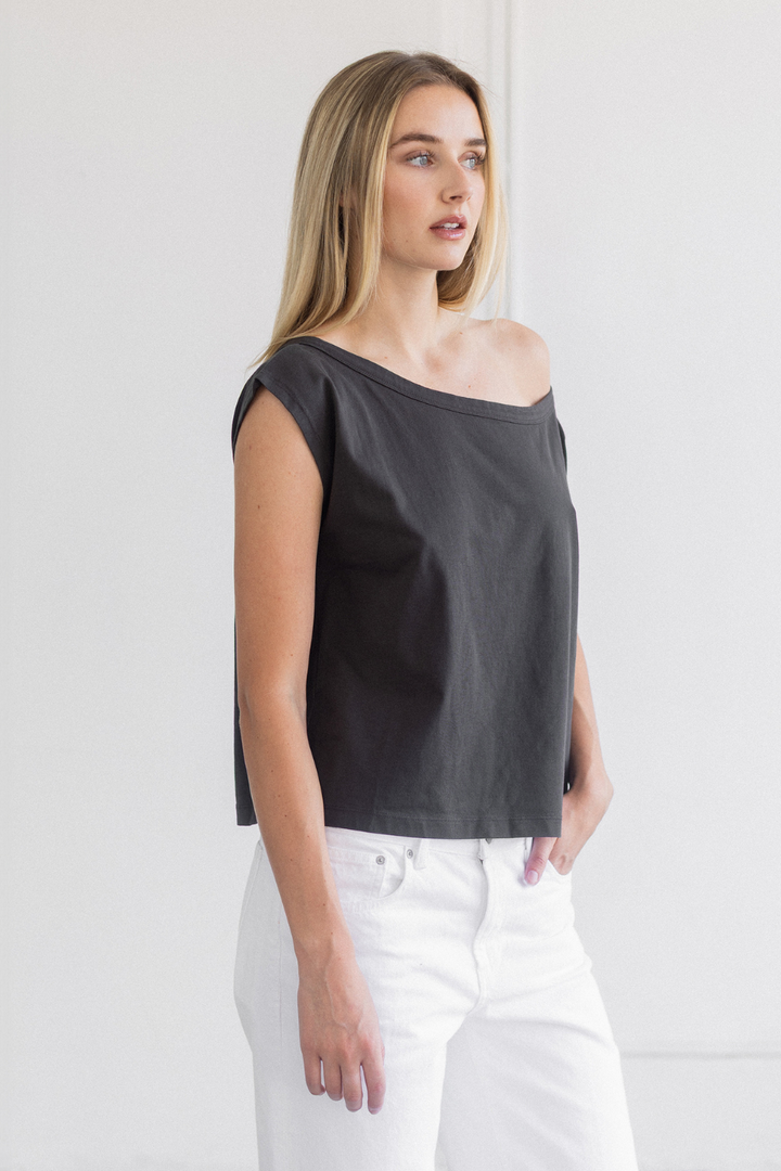 Brunette The Label Off The Shoulder Tee