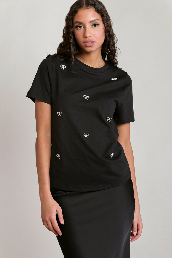 Dex Avery Embellished Bow Tee