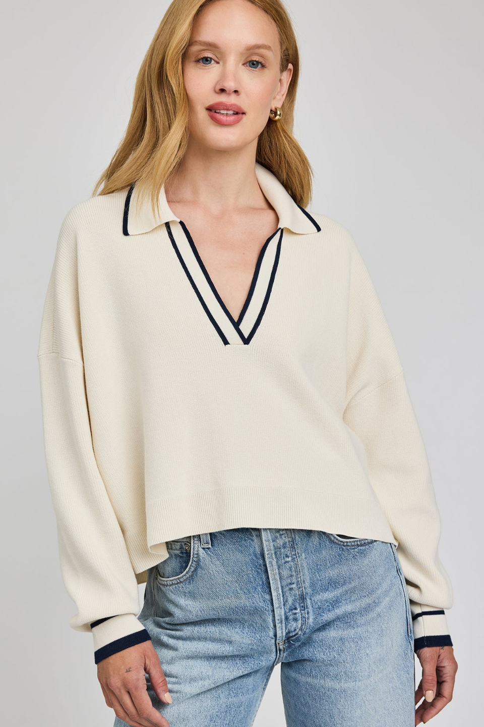 Tristan V-Neck Sweater - Hot Peppers Clothing
