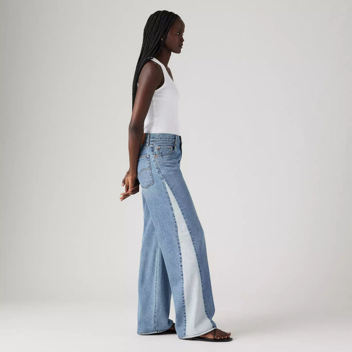 Baggy Dad Pieced Jeans