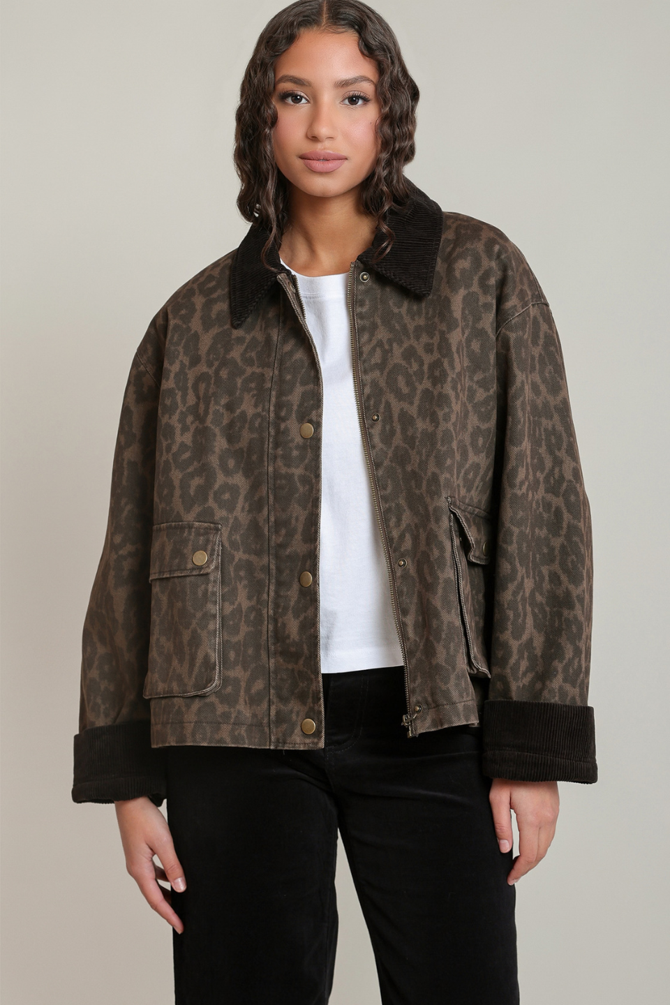 Dex Juno Leopard Denim Jacket