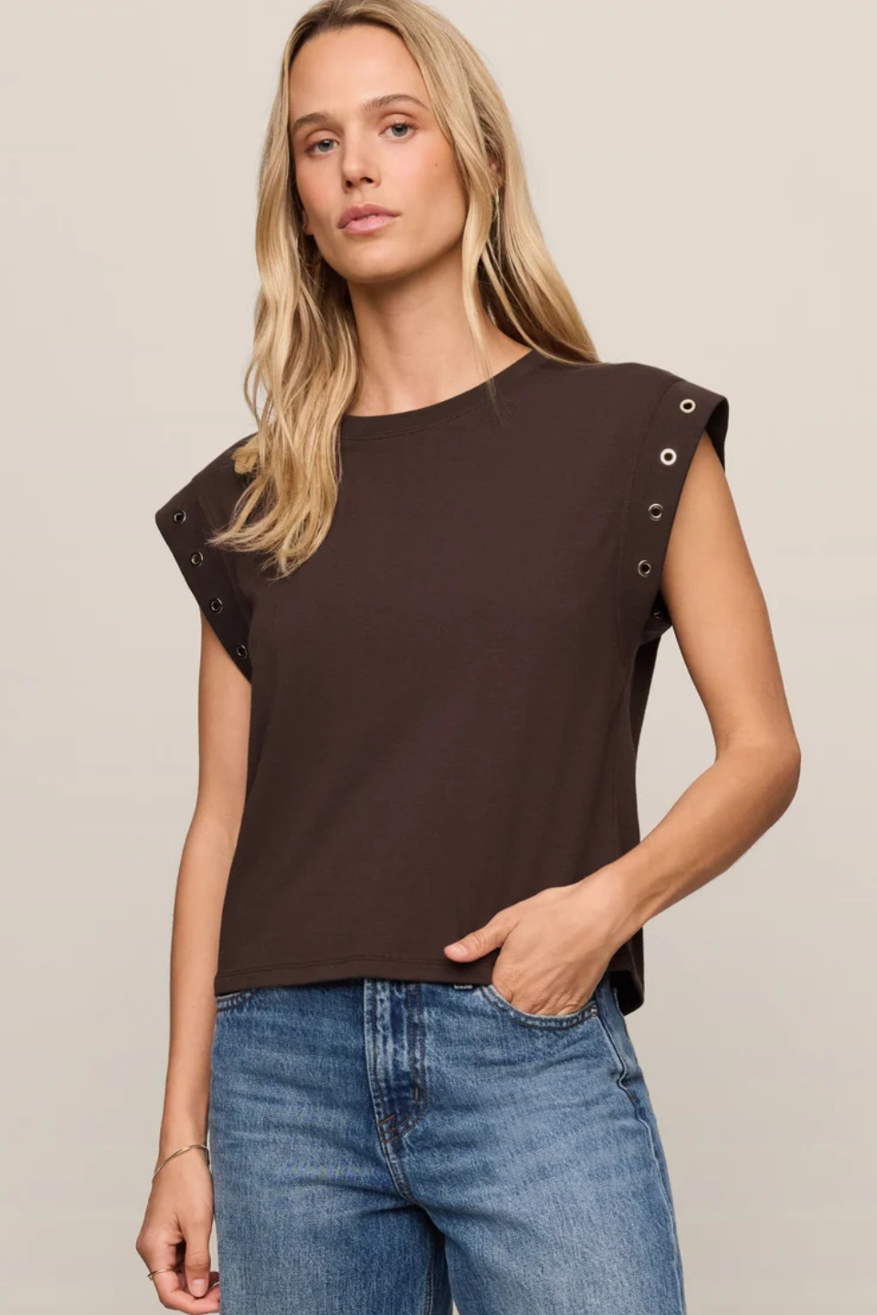 Z Supply Camino Grommet Muscle Tee